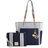 MKF Collection Rochelle Tote & Wristlet Set - Navy