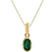Gemondo Classic Oval Pendant - Gold/Emerald