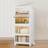 HoneySky Bins Organizer White Plus Light Brown Storage Cabinet 27.9x83.5cm 4pcs