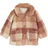 H&M Baby Collared Teddy Bear Jacket - Dusty Pink/Plaid