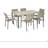 Homebase Matara Patio Dining Set, 1 Table incl. 6 Chairs