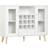 Homcom Kitchen Cupboard White Sideboard 100x80cm