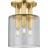 Hudson Valley Lighting Crystler Gold/Transparent Ceiling Flush Light 21.6cm