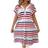 Shein Essnce Plus Striped Print Batwing Sleeve Dress