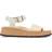 Birkenstock Glenda French Piping Natural Leather/Synthetics - Natural/White