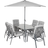 Homebase Rowly Patio Dining Set, 1 Table incl. 6 Chairs