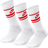 Nike Sportswear Dri-FIT Everyday Essential Crew Socks 3-pack - White/University Red