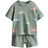 H&M Shirt and Shorts 2-pack - Khaki Green/Vehicles (1226719003)