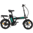Hitway E-Bike for Adults 16" Lightweight 250W Electric Folding Bike - Black/Green Unisex
