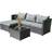 Birchtree B203-006 Outdoor Lounge Set, 1 Table incl. 3 Sofas