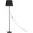 MiniSun Modern Standard Black Floor Lamp 129cm