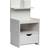 Nightstand With Storage White Bedside Table 60x32.5cm