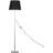 ValueLights Charlie Stem Chrome with Aspen Shade Black Floor Lamp 154cm