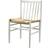 FDB Møbler J80 Beech White Lacquered / Natural Wicker Kitchen Chair 82cm