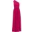 Adrianna Papell One shoulder Long Gown - Bright Magenta