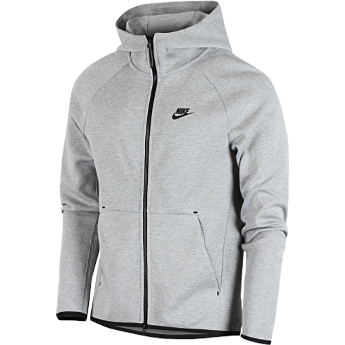 Nike Tech Fleece Full Zip Hoodie Men - Dark Grey Heather/Black • Price