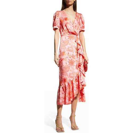 Cinq A Sept Kay Midi Dress english rose multi • Price