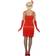 Smiffys Flapper Costume with Long Dress Red