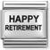 Nomination Composable Classic Happy Retirement Link Charm - Silver/Black