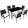 tectake Brixen Patio Dining Set, 1 Table incl. 6 Chairs