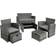 tectake Modena Outdoor Lounge Set, 1 Table incl. 2 Chairs & 1 Sofas