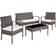 tectake Sparta Outdoor Lounge Set, 1 Table incl. 2 Chairs & 1 Sofas