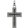Thomas Sabo Cross Pavé Pendant - Silver/Black