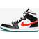 Nike Air Jordan 1 Mid W - Black/White/Lucid Green/University Red