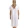 Camille Classic Knee Length Short Sleeve Nightdress - White