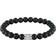 HUGO BOSS Beads Bracelet - Silver/Onyx