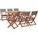 vidaXL 278911 Patio Dining Set, 1 Table incl. 6 Chairs