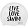 Buddyswim Live Love Swim Silicone Cap Sr