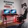 Alphason Fuego Gaming Desk - Black/Red, 1350x650x810mm