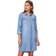 Vero Moda Shirt Midi Dress - Blue/Light Blue Denim