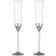Wedgwood Vera Wang Love Knots Toasting Flutes Champagne Glass 2pcs
