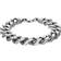 Tommy Hilfiger Chunky Filed Curb Bracelet - Silver