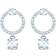 Swarovski Attract Circle Pierced Earrings - Silver/White