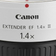 Canon Extender EF 1.4x III Teleconverterx