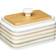 KitchenCraft Classic Collection Striped Butter Dish