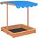 vidaXL Sandbox with Adjustable Roof Spruce Blue UV50
