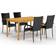 vidaXL 3067783 Patio Dining Set, 1 Table incl. 4 Chairs