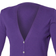 Henbury V-Neck Button Pocket Cardigan - Purple
