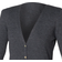 Henbury V-Neck Button Pocket Cardigan - Grey Marl