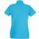 Universal Textiles Women's Fitted Short Sleeve Casual Polo Shirt - Cyan