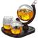 MikaMax Deluxe Globe Decanter Set Whiskey Carafe 4pcs 0.85L