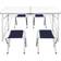 vidaXL Camping Table with 4 Folding Chairs 120x60