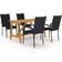 vidaXL 3068751 Patio Dining Set, 1 Table incl. 4 Chairs
