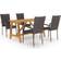 vidaXL 3068751 Patio Dining Set, 1 Table incl. 4 Chairs