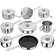 Stellar 1000 Cookware Set with lid 9 Parts