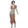 Smiffys Deluxe 20s Sequin Gold Flapper Costume